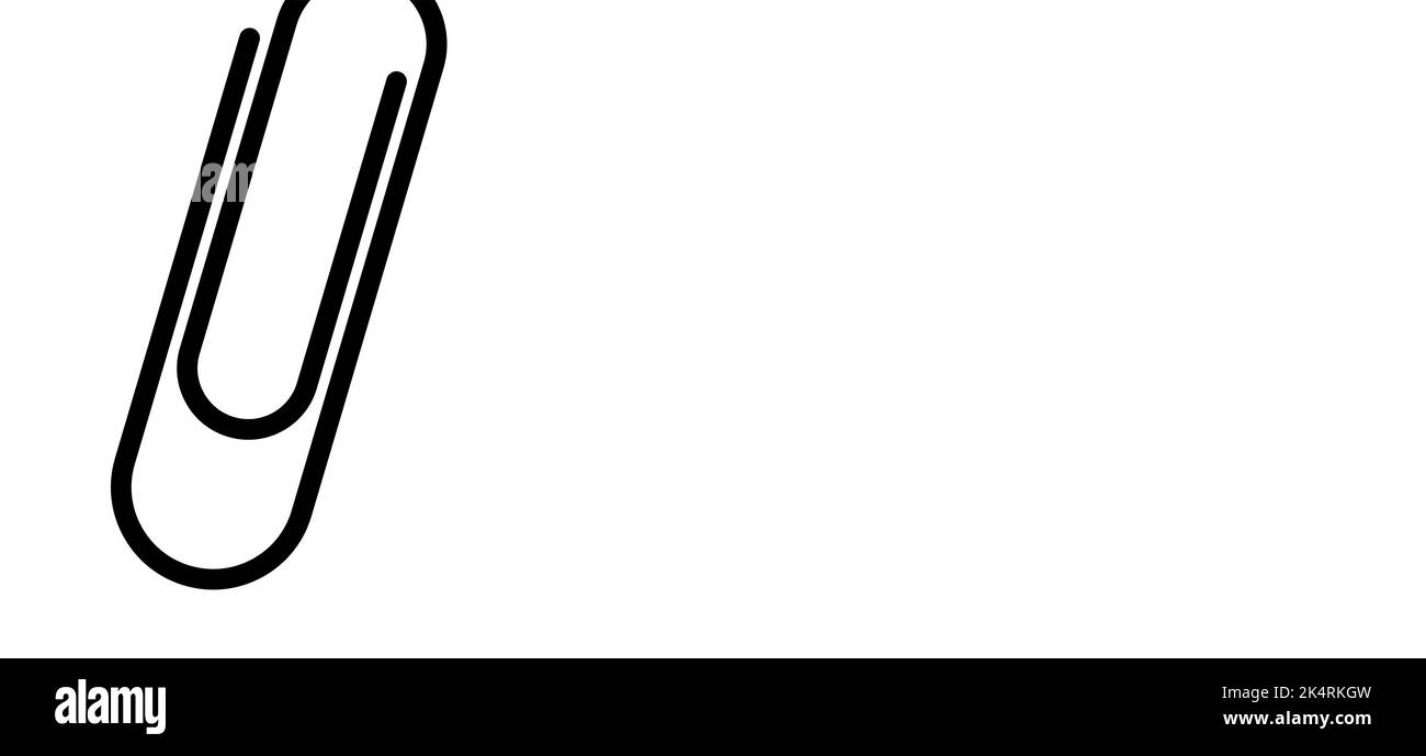 Paper clips on transparent background. Cartoon drawing office note