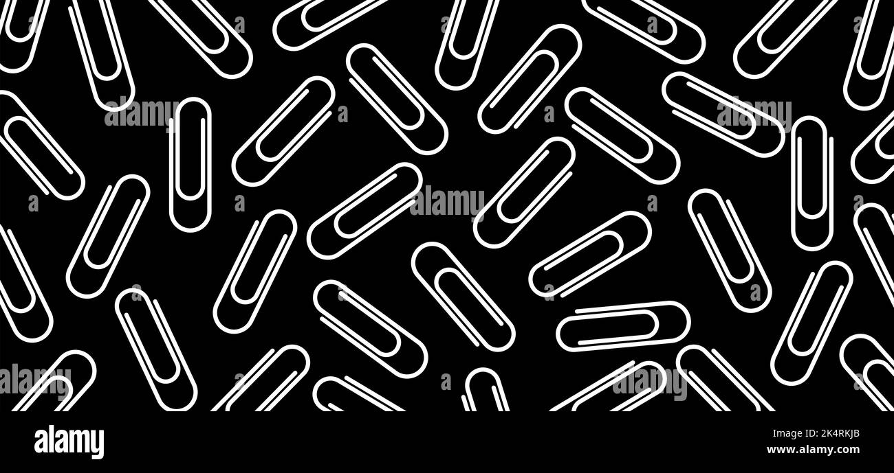 Metal paper clips on transparent background. Cartoon drawing office