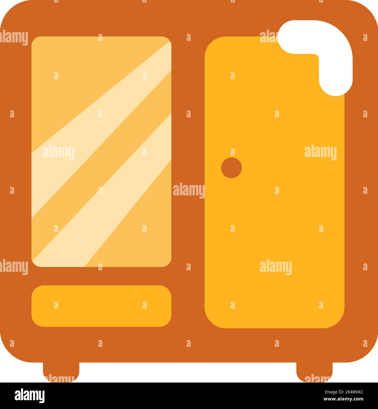 Brown wardrobe, illustration, vector on a white background. Stock Vector
