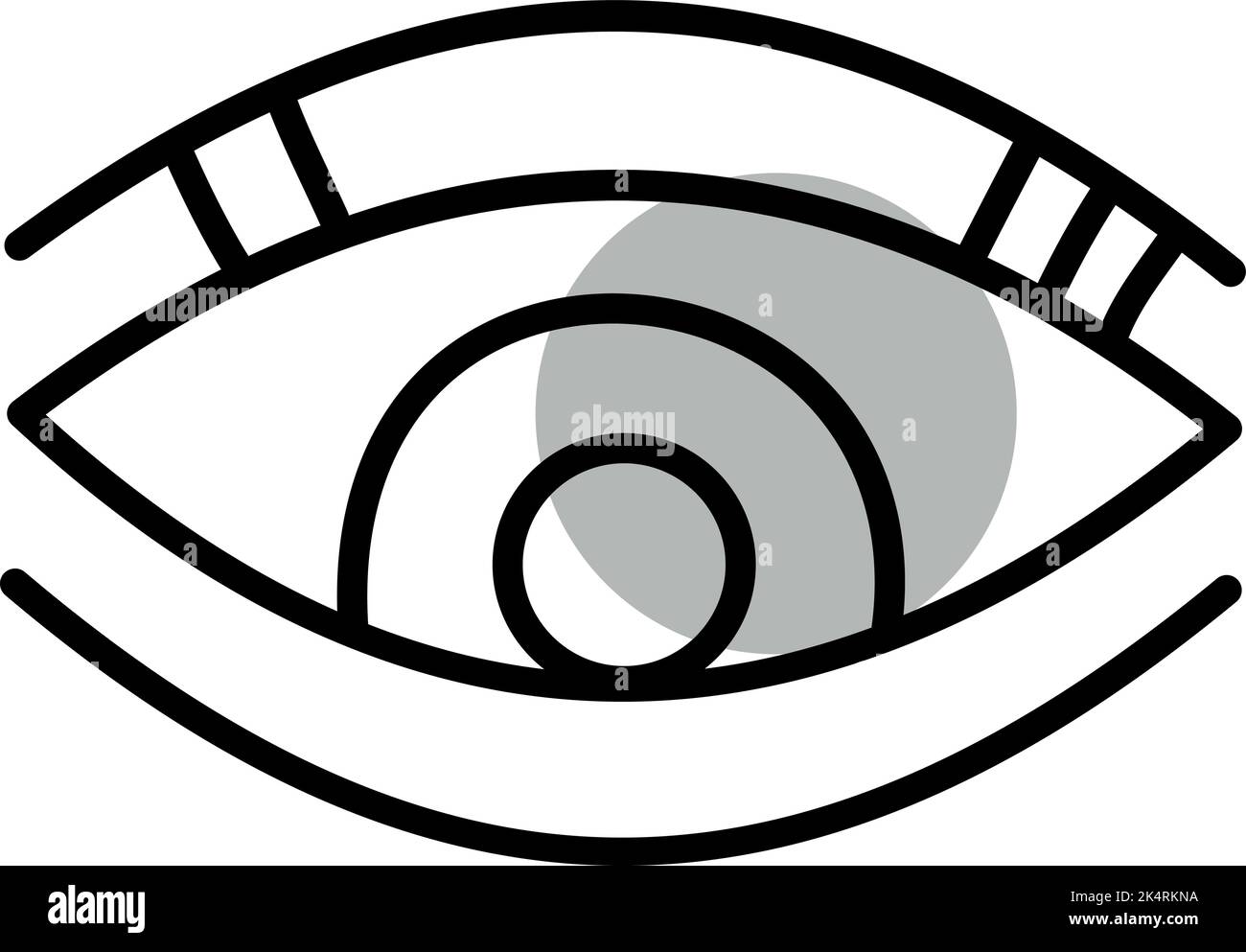 Boho eye, illustration, vector on a white background. Stock Vector