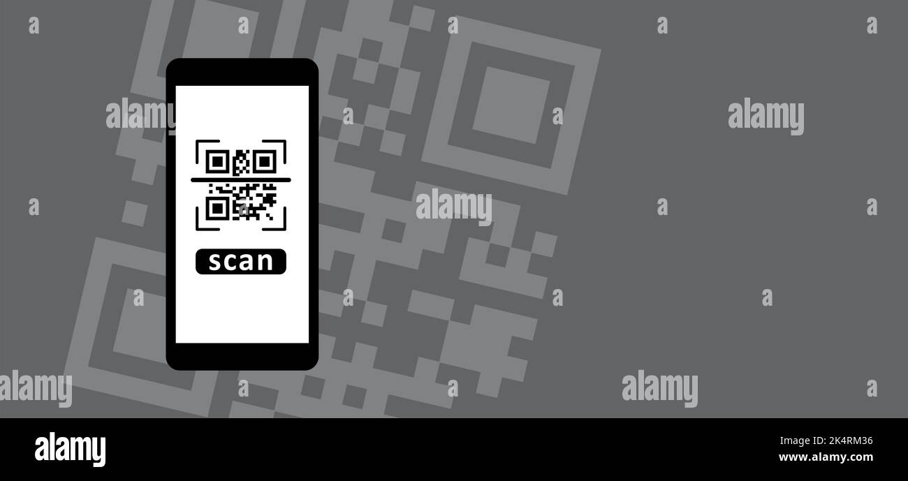 Scan me, QR code scanning icon. Mobile phone qr code payment, E wallet ...