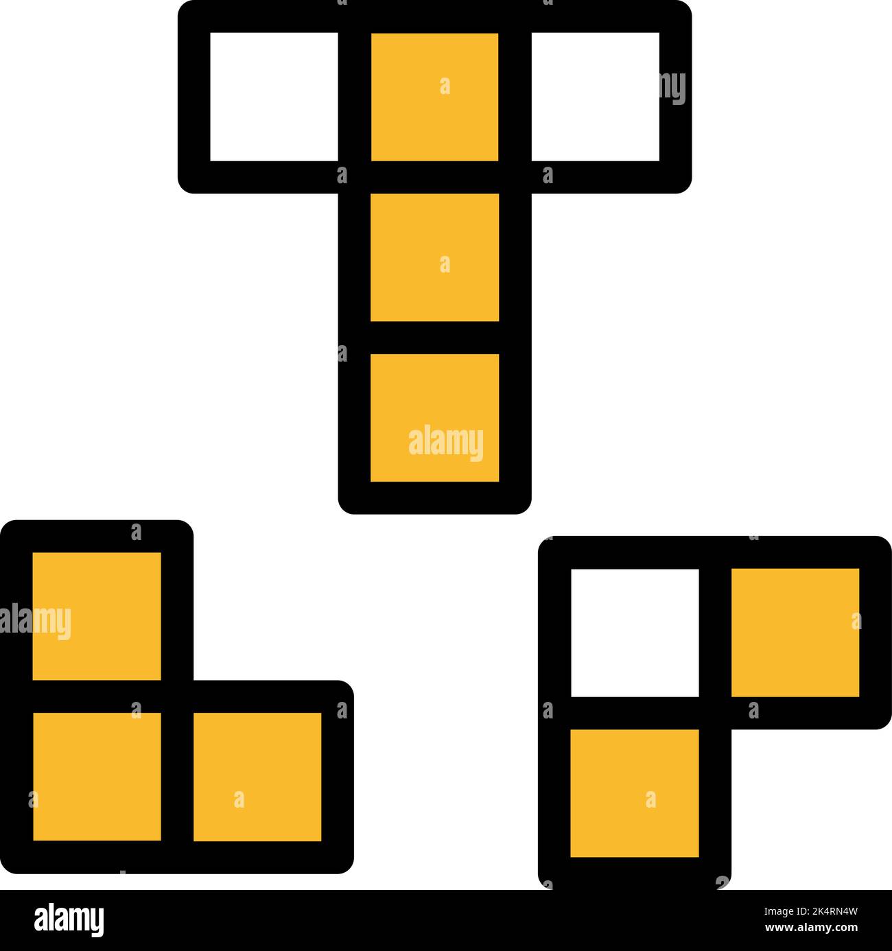 Game Bricks Tetris Template. Color Pixel Blocks Editorial Stock