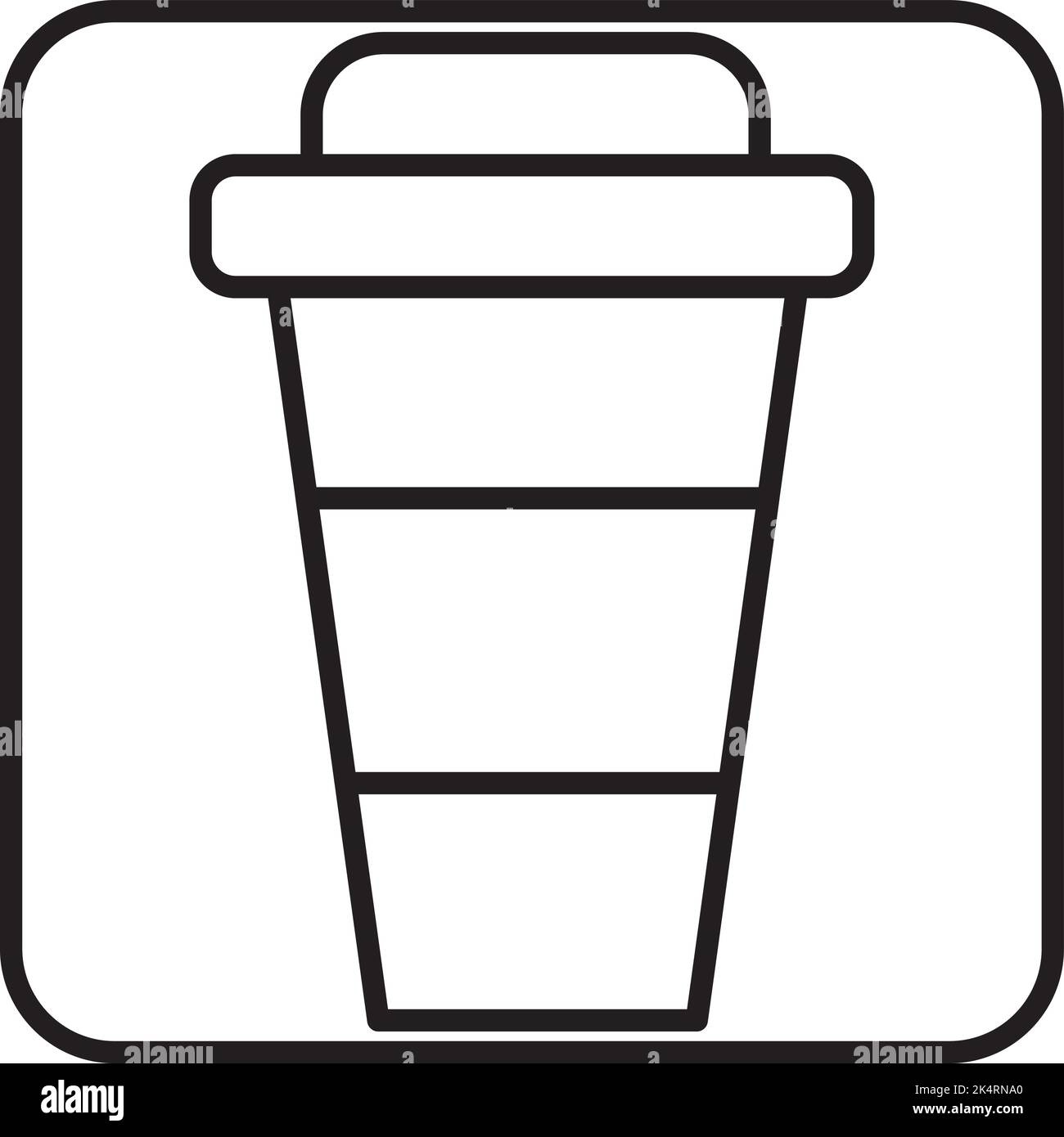 Plastic coffee cup, illustration, vector on a white background Stock ...