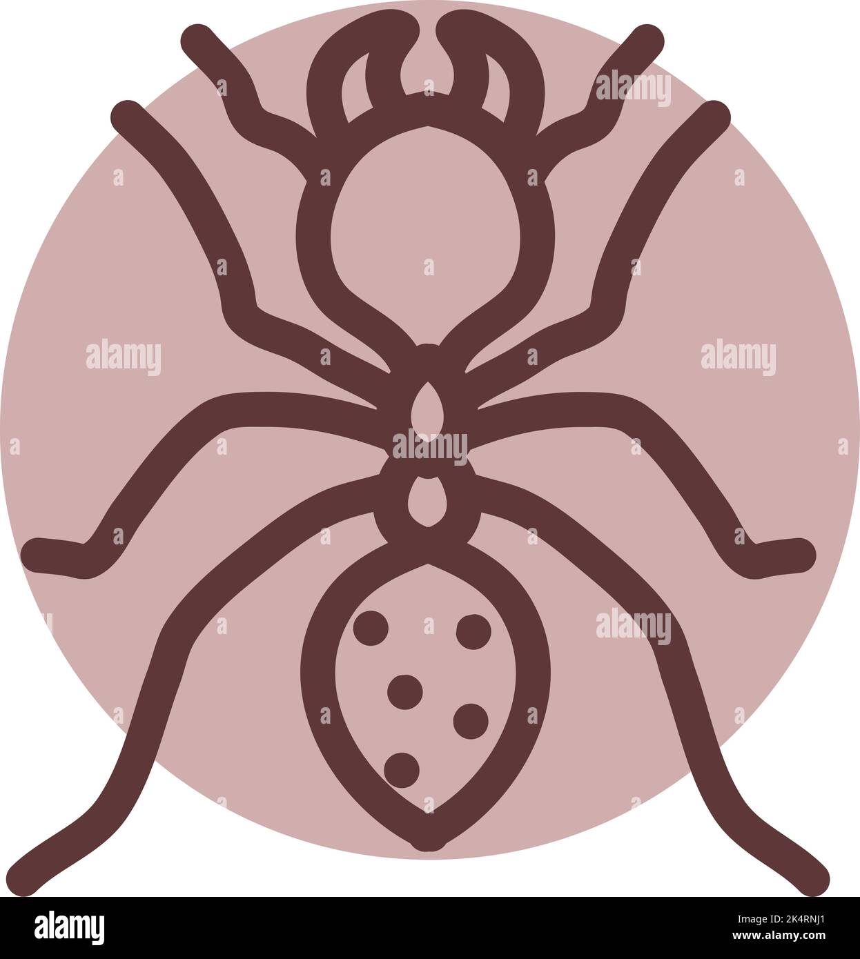 Brown ant, illustration, vector on a white background. Stock Vector