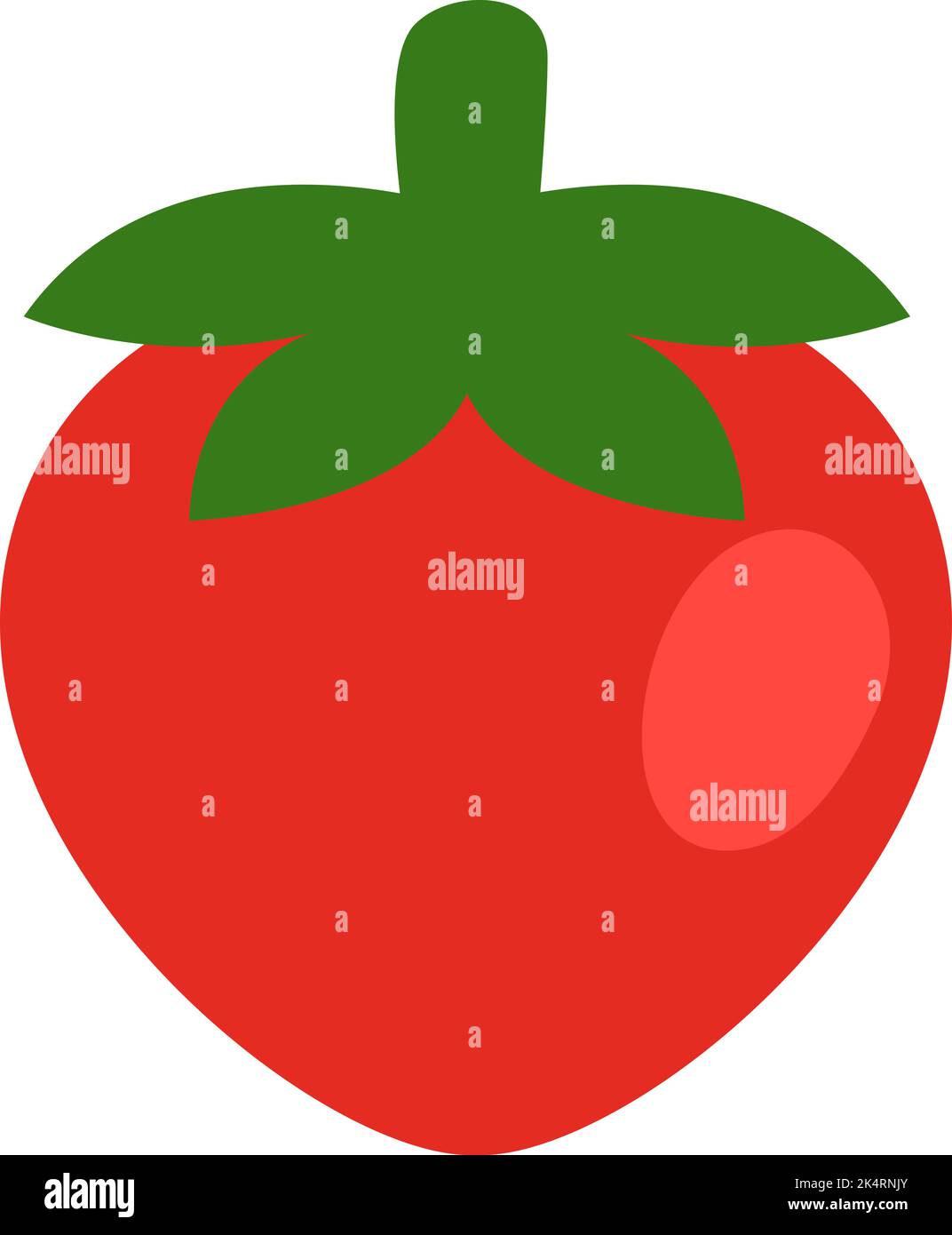 Red strawberry, illustration, vector on a white background Stock Vector ...