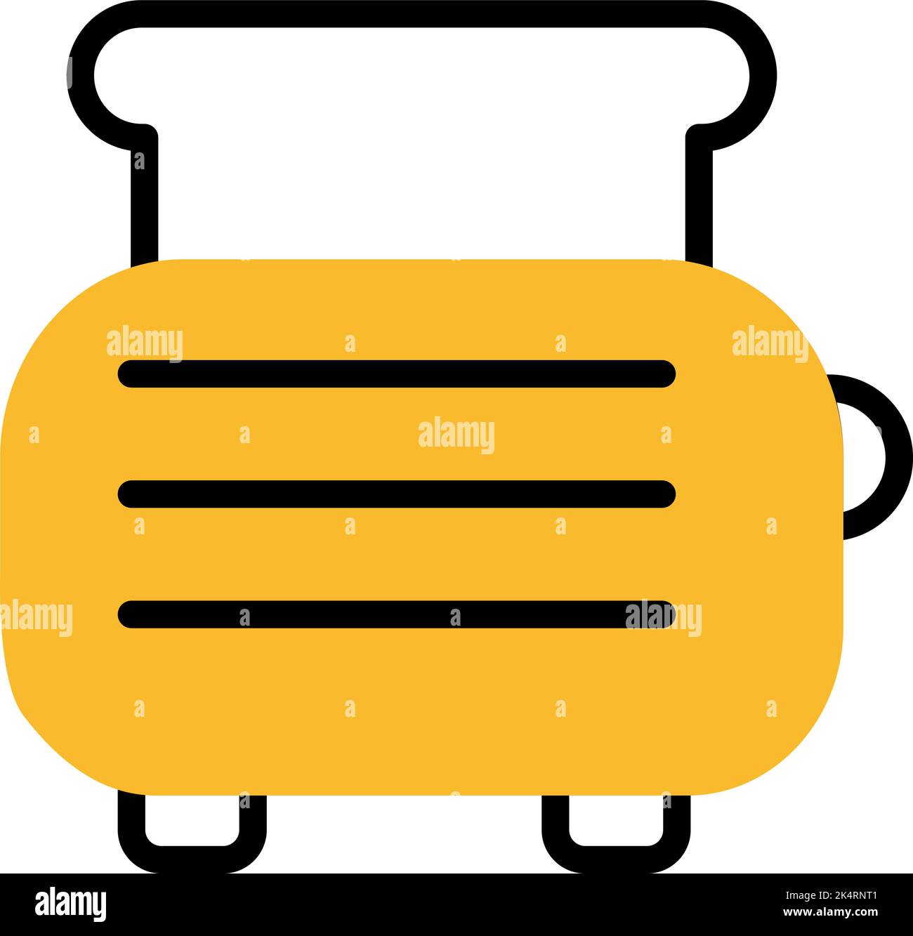 Kitchen toaster, illustration, vector on a white background. Stock Vector