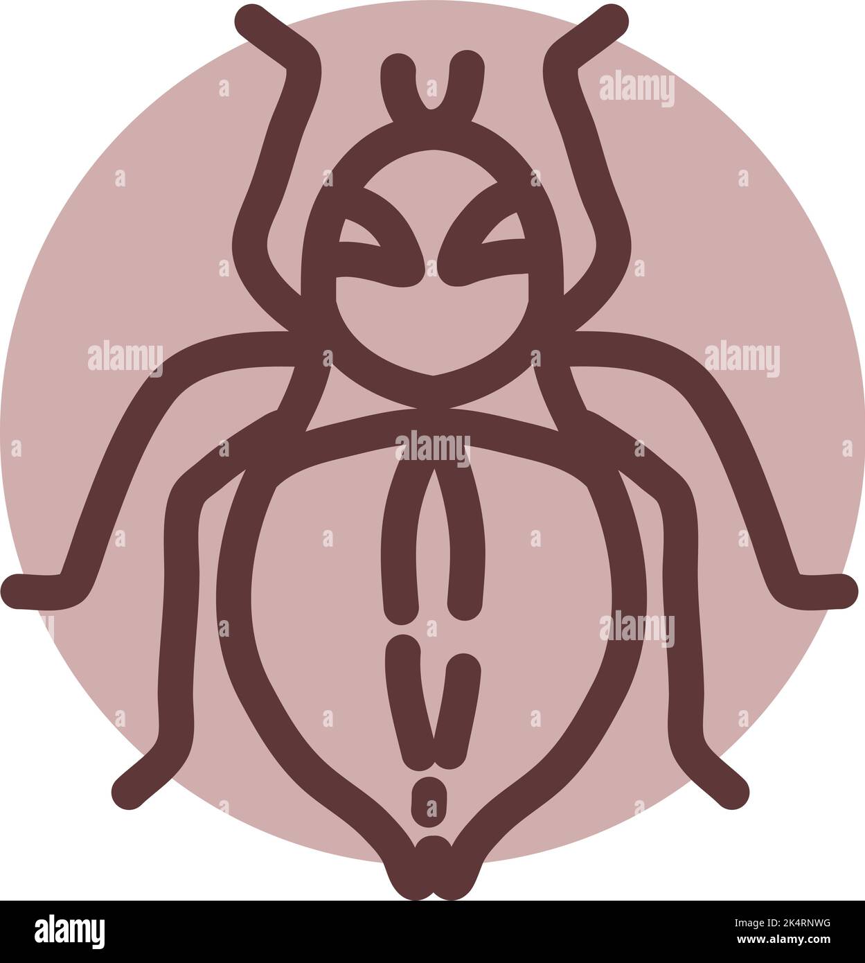 Black cockroach, illustration, vector on a white background. Stock Vector