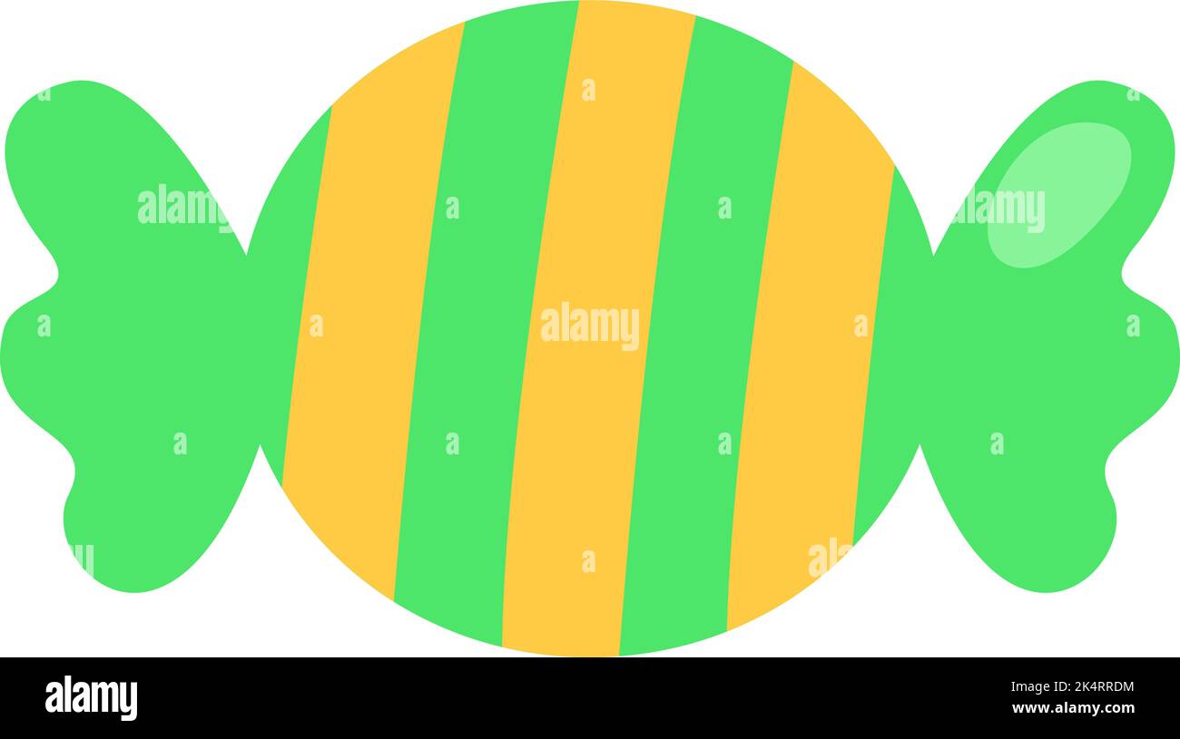 Green candy, illustration, vector on a white background. Stock Vector