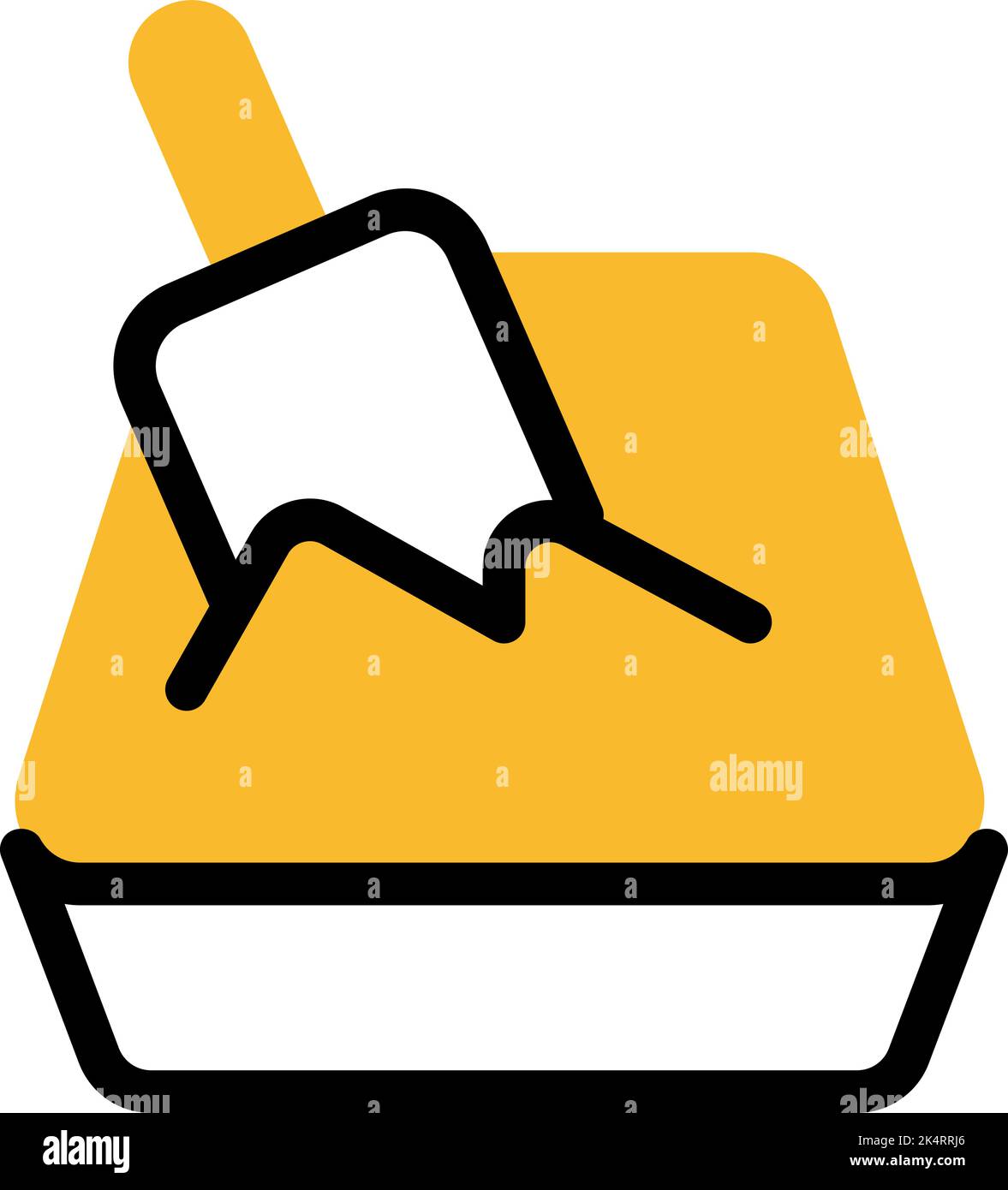 Pet sand, illustration, vector on a white background. Stock Vector