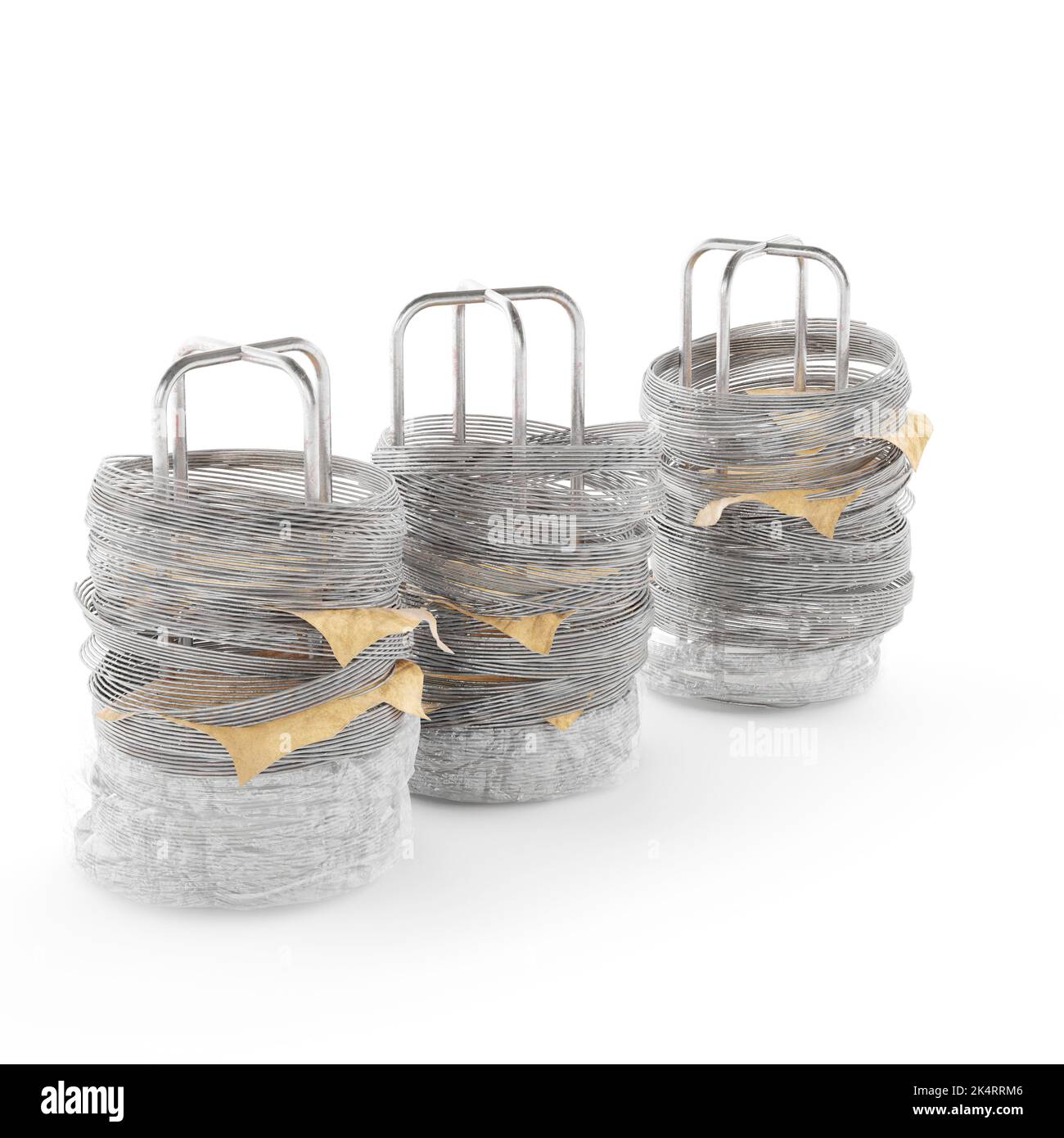The metal wires isolated on a white background Stock Photo - Alamy