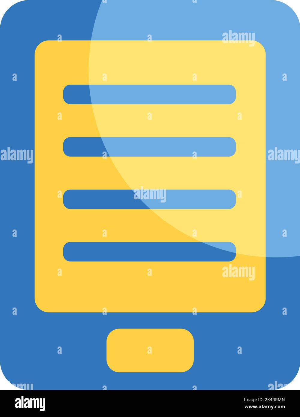 Library phone text, illustration, vector on a white background. Stock Vector