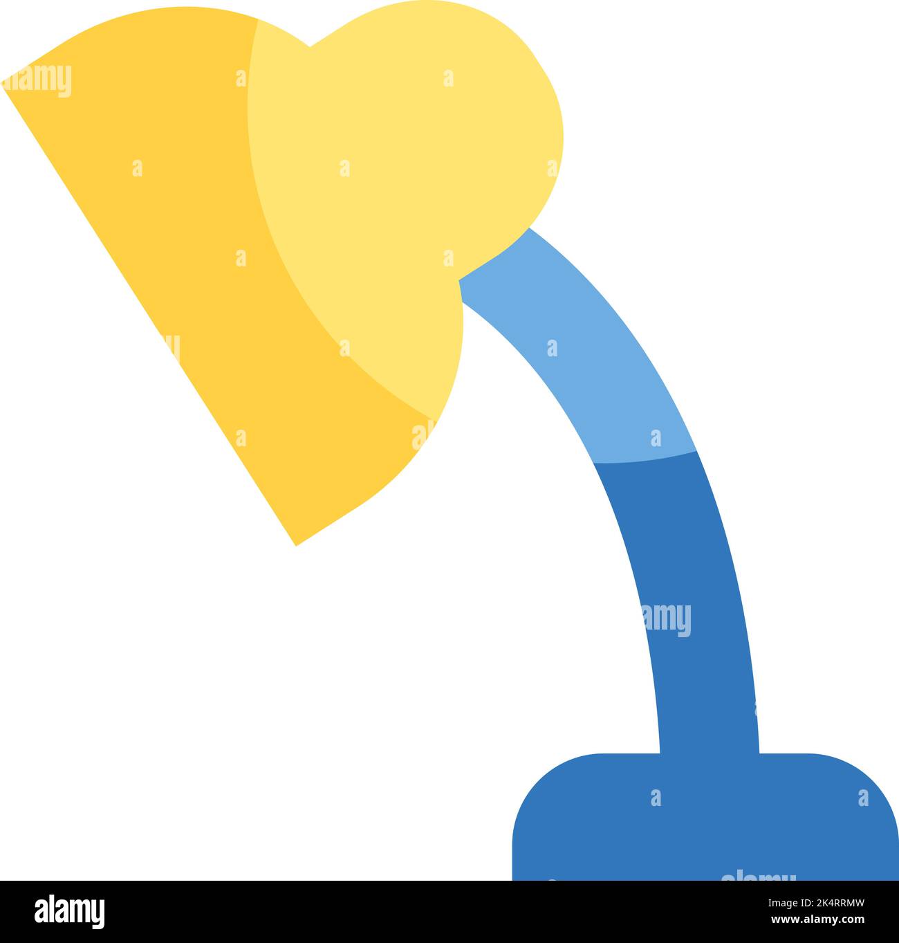 Library reading lamp, illustration, vector on a white background. Stock Vector