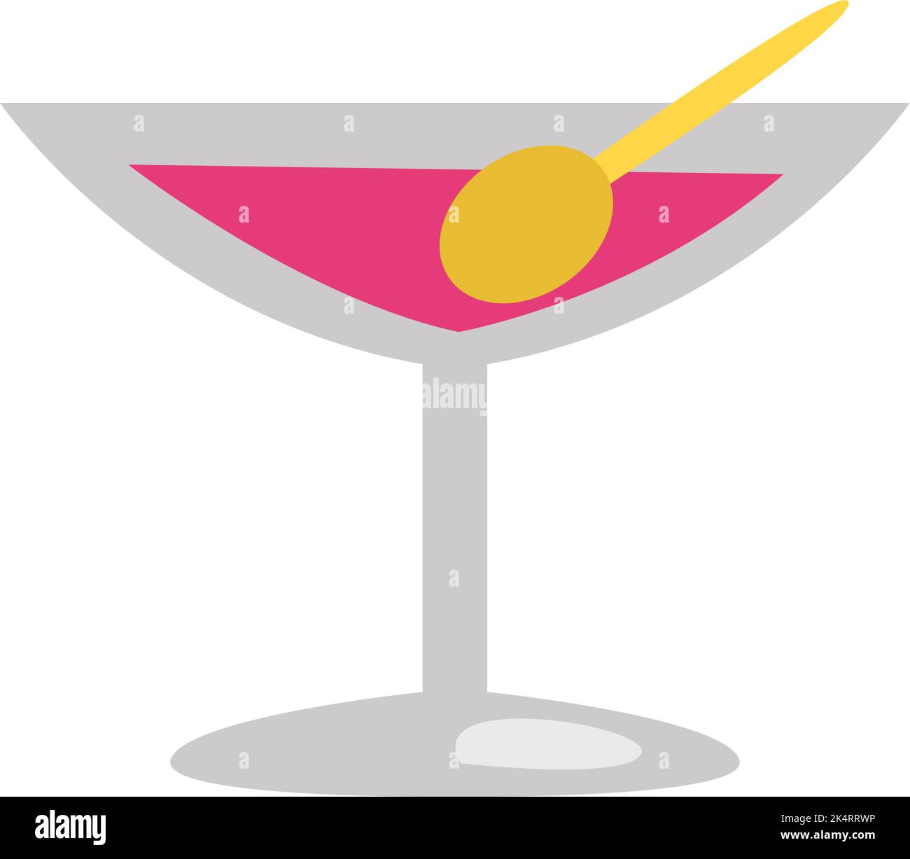 Pink Margarita Glass Clip Art