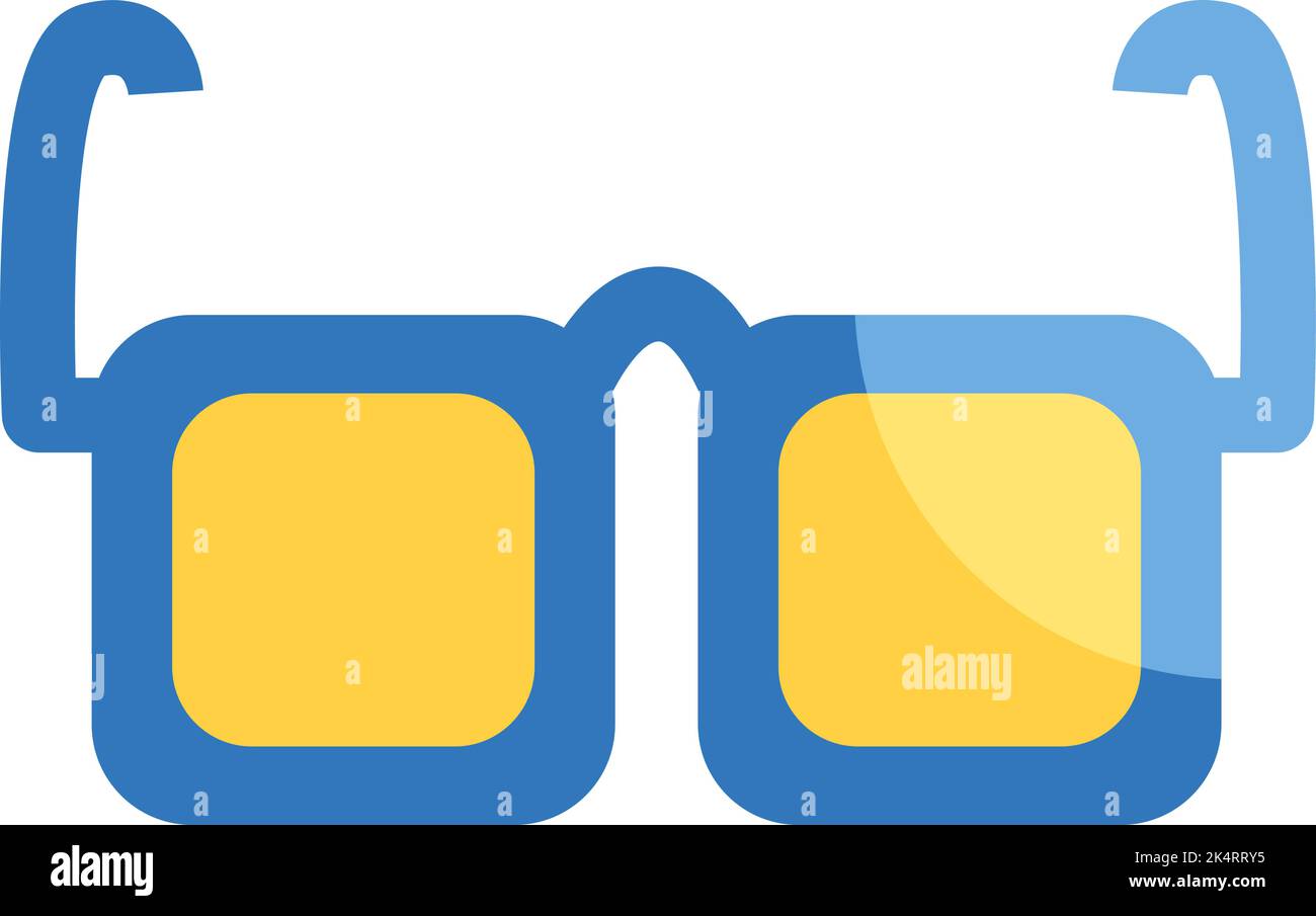 Square Library glasses, illustration, vector on a white background. Stock Vector