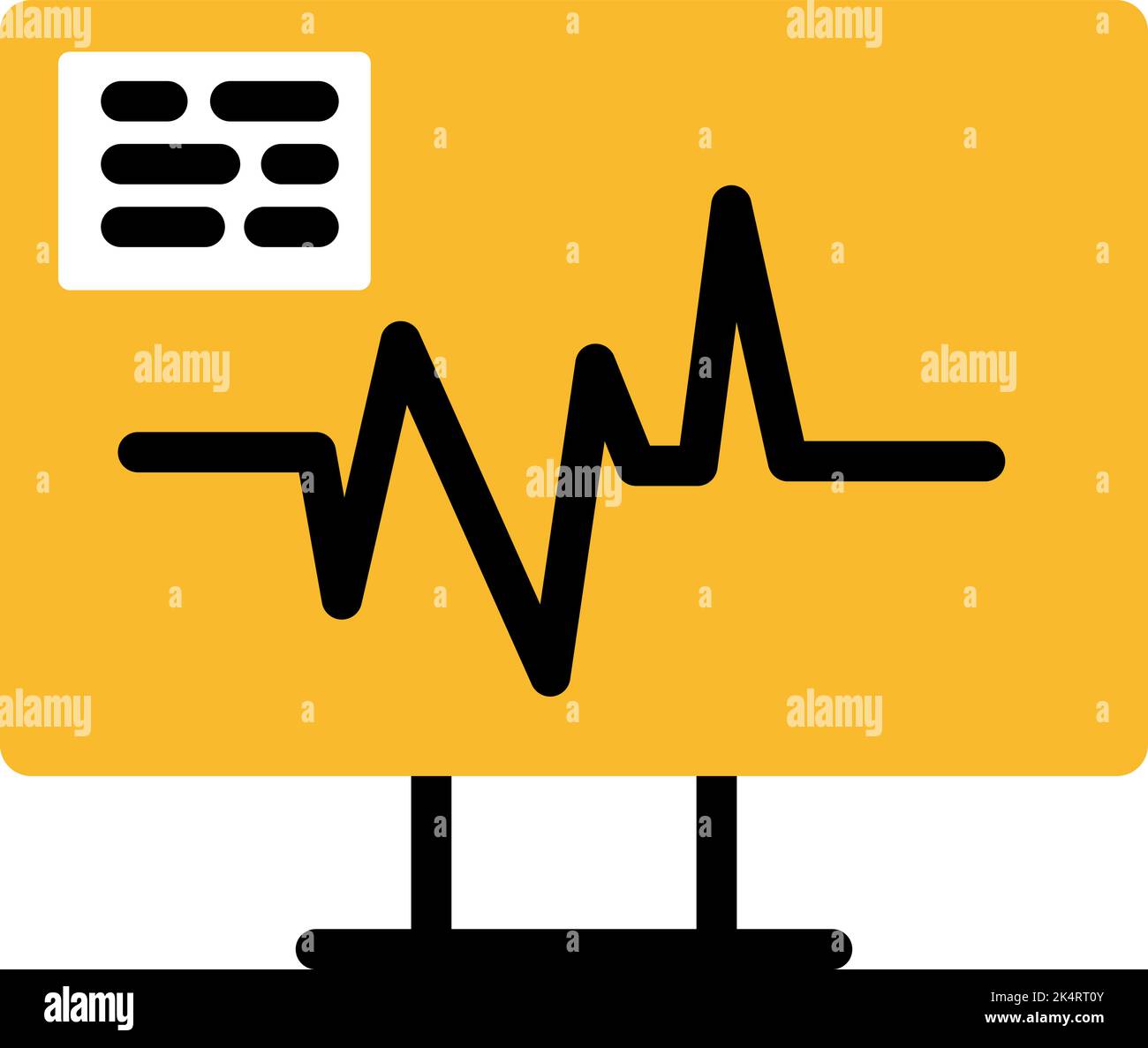 Health monitor, illustration, vector on a white background Stock Vector