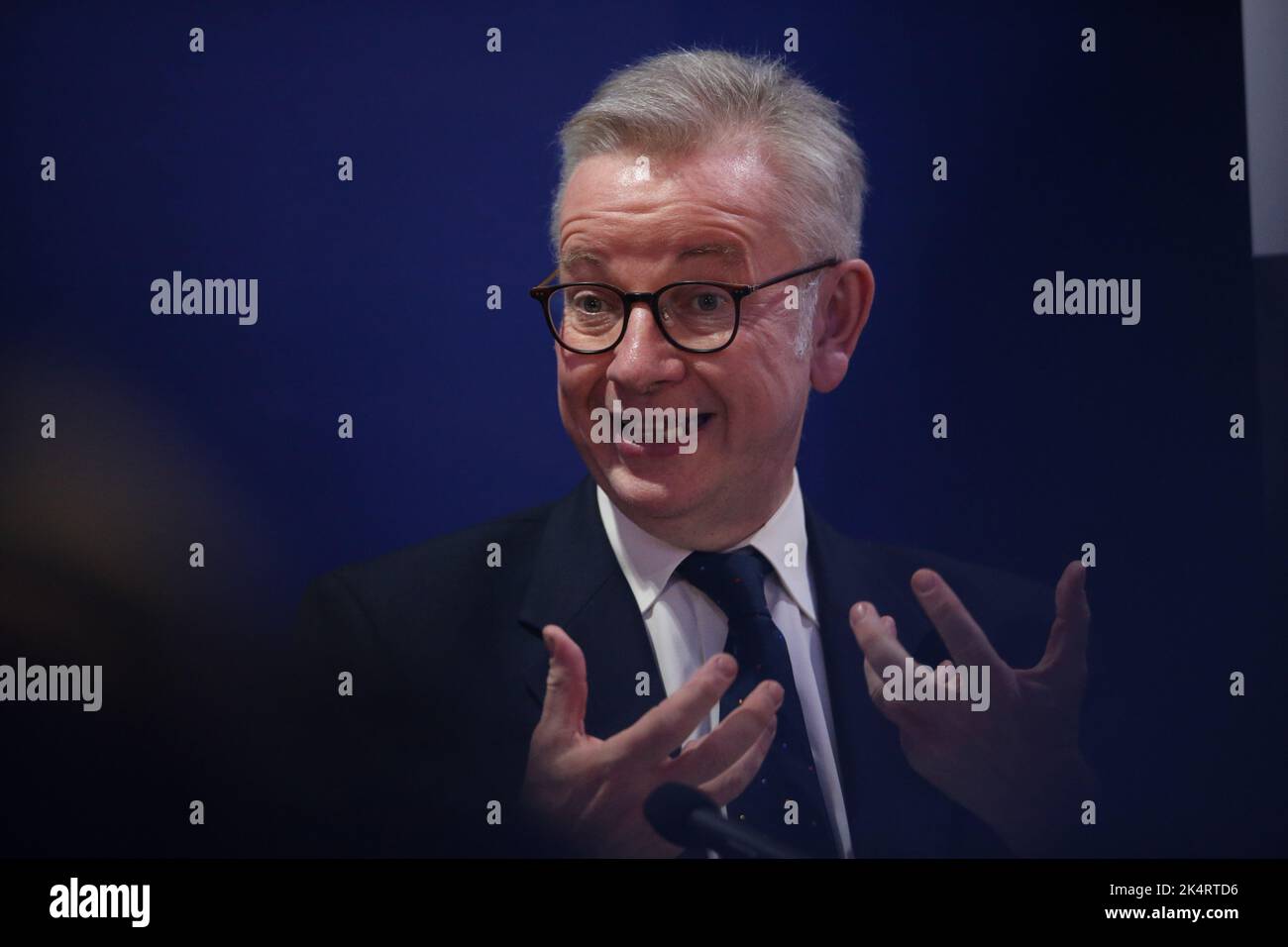 London, UK. 3 October, 2022. during the Conservative Party's annual conference at the International Convention Centre in Birmingham. Picture date: Monday October 3, 2022. Credit: Isabel Infantes/Empics/Alamy Live News Stock Photo
