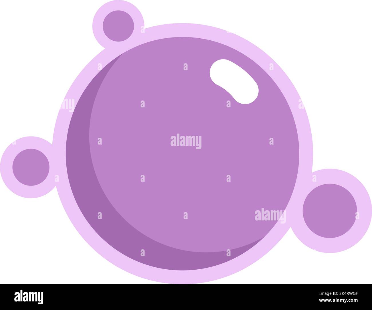 Space natural satelite, illustration, vector on a white background. Stock Vector