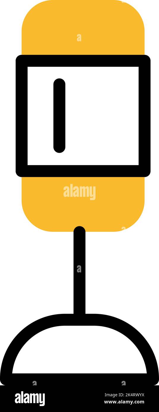 Boxing bag, illustration, vector on a white background. Stock Vector