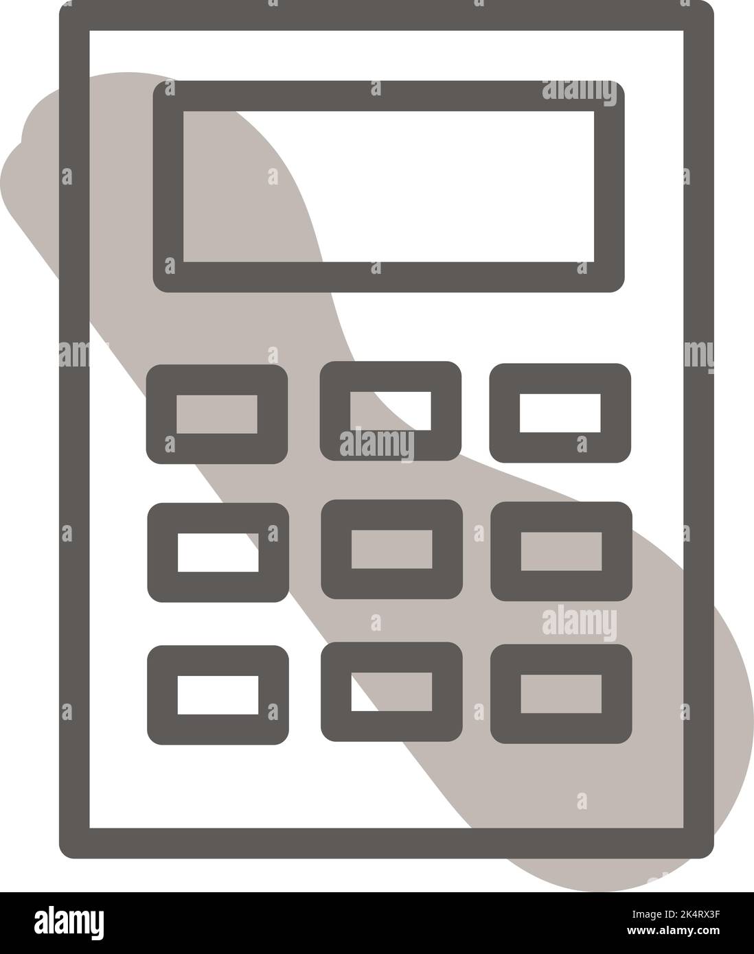 Teaching calculator, illustration, vector on a white background Stock