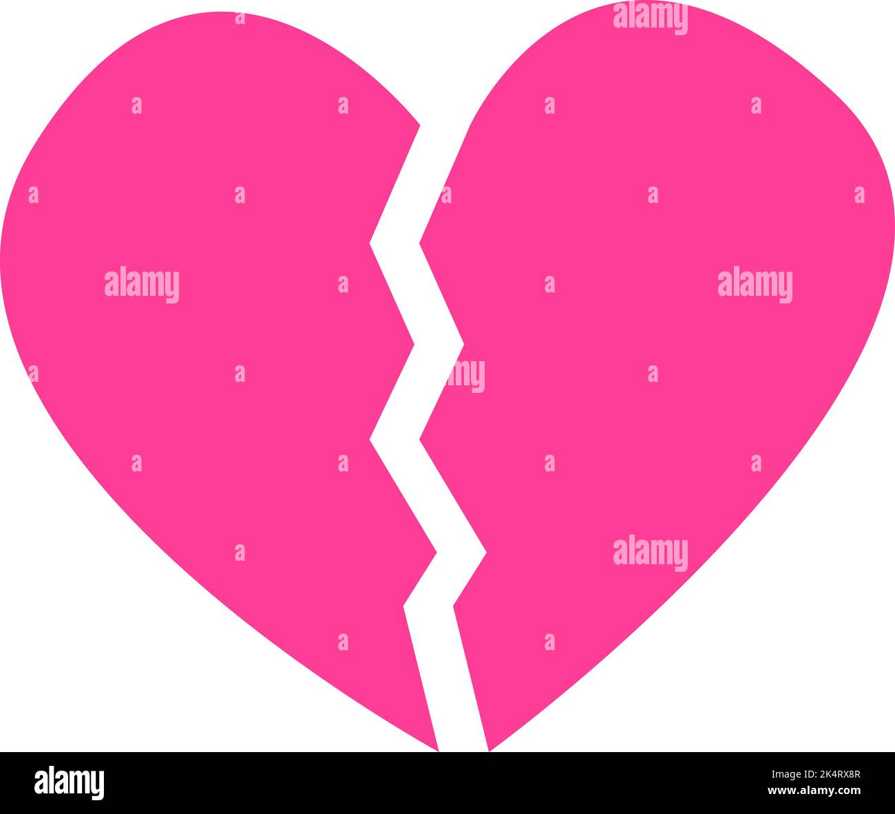 Broken heart, illustration, vector on a white background Stock Vector ...