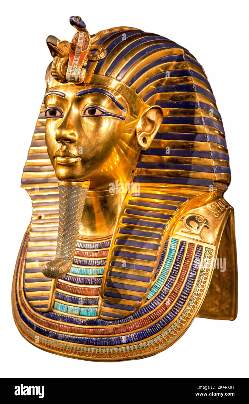 Isolated egyptian Tutankhamun's burial mask Stock Photo - Alamy