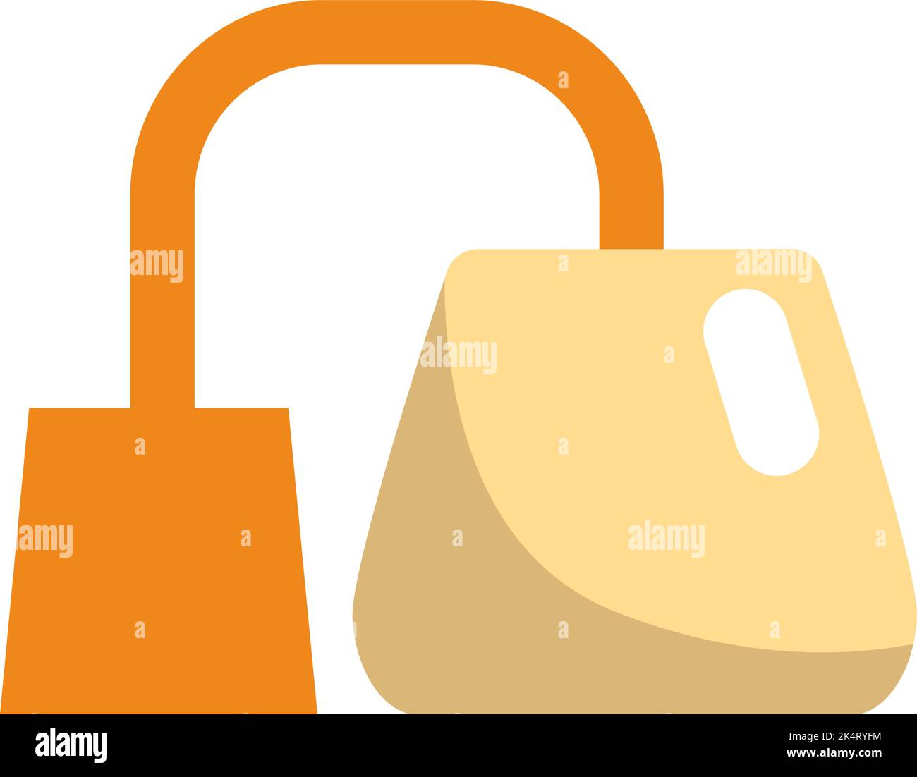 Tea bag, illustration, vector on a white background. Stock Vector
