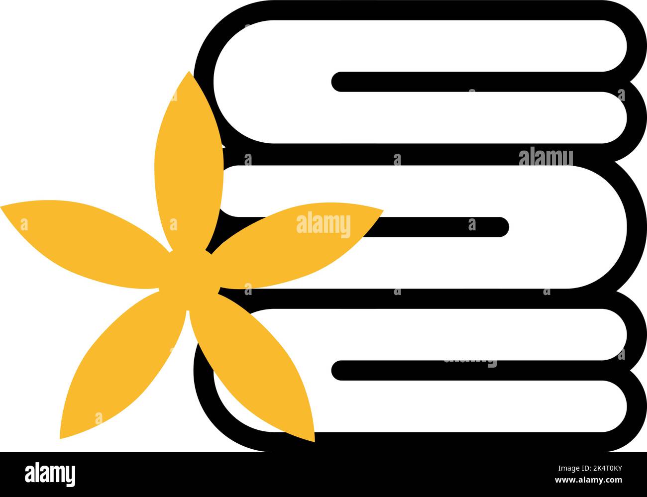 Spa towels, illustration, vector on a white background. Stock Vector