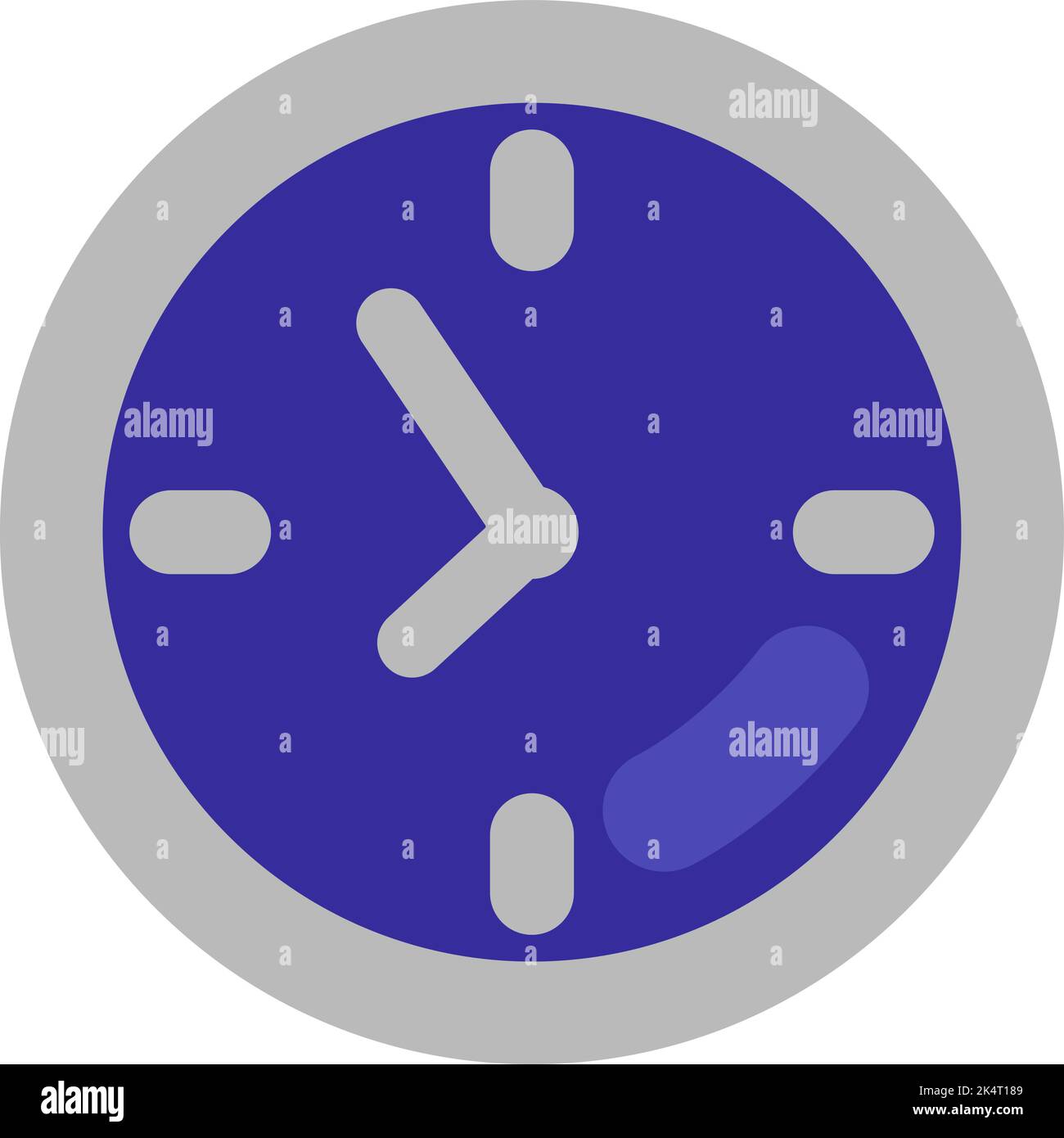 Grey watch, illustration, vector on a white background. Stock Vector