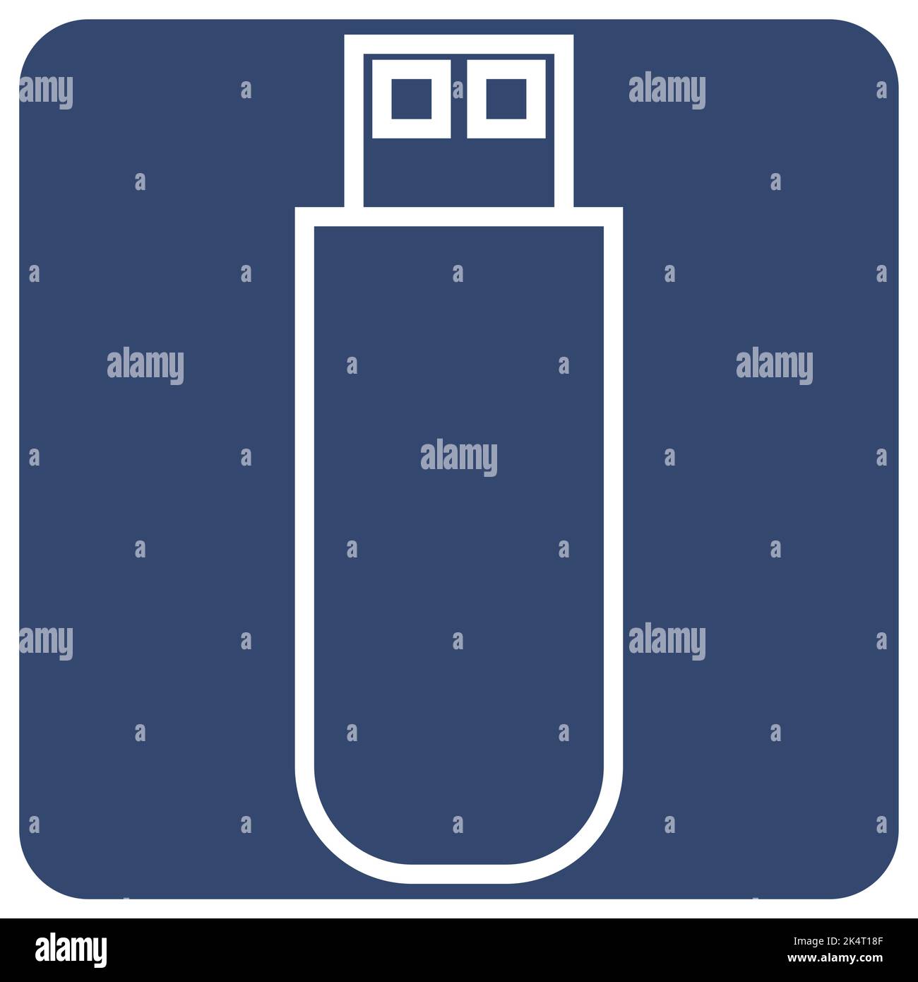 Technology usb port , illustration, vector on a white background. Stock Vector