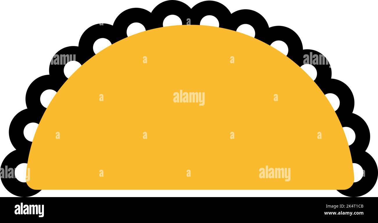 Bakery taco, illustration, vector on a white background. Stock Vector