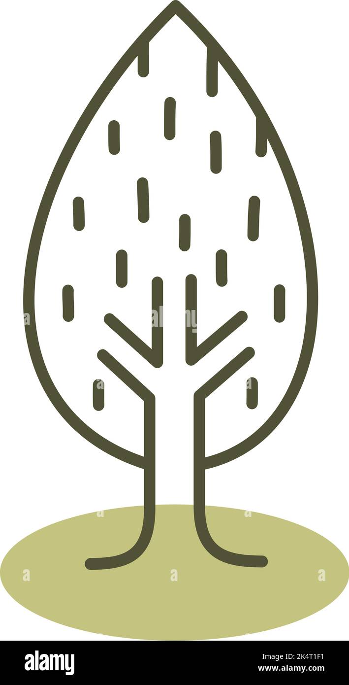 Pine tree, illustration, vector on a white background Stock Vector ...