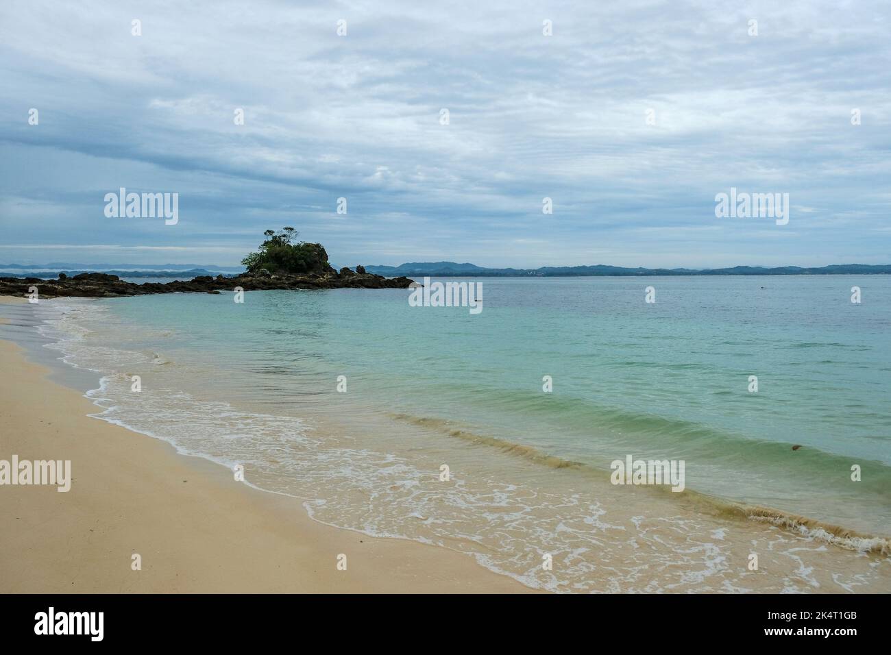 Views of a beach on Kapas Island in the Marang District in Malaysia ...