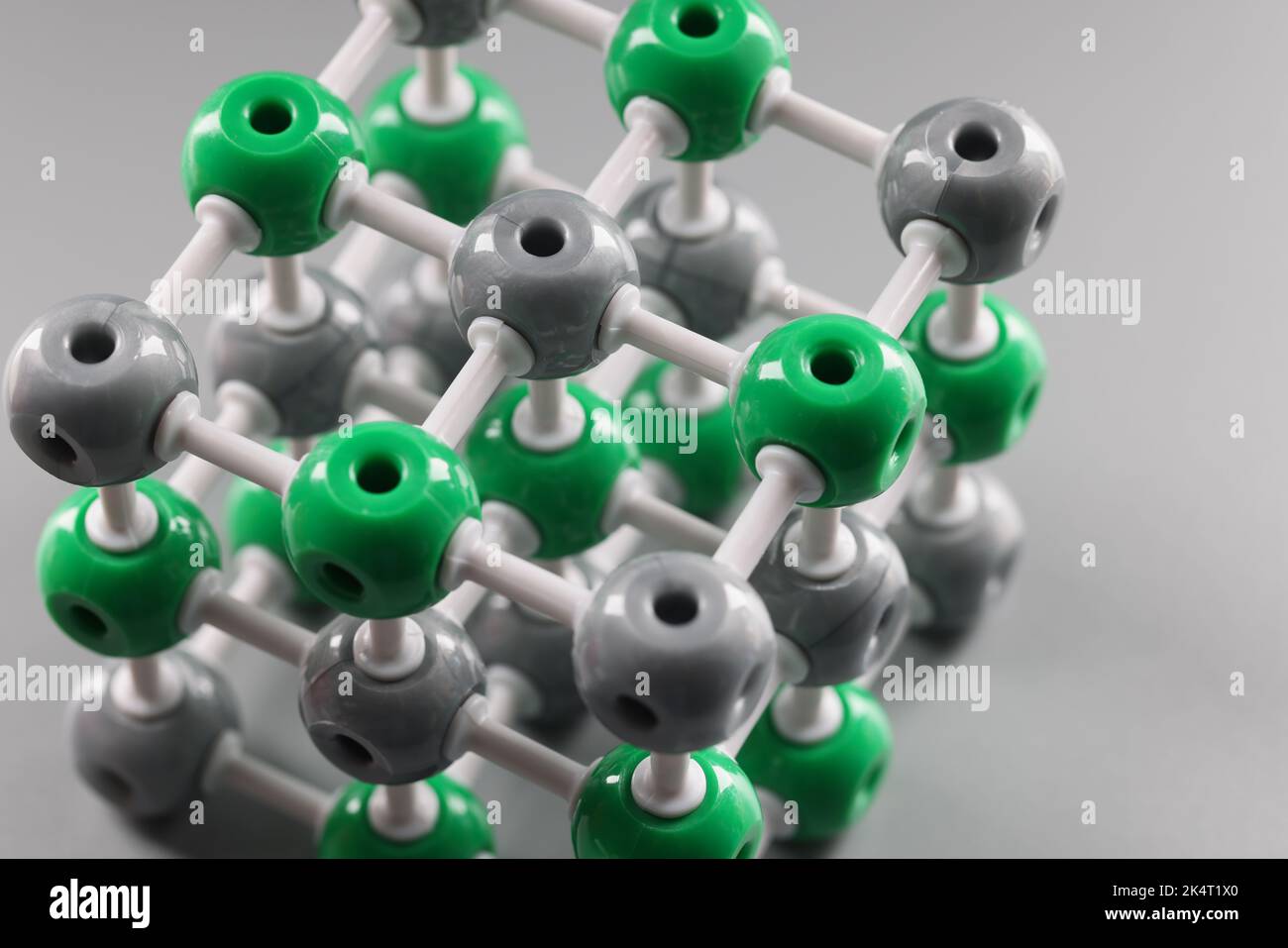 Plastic model of a molecule, crystal lattice of an atom Stock Photo