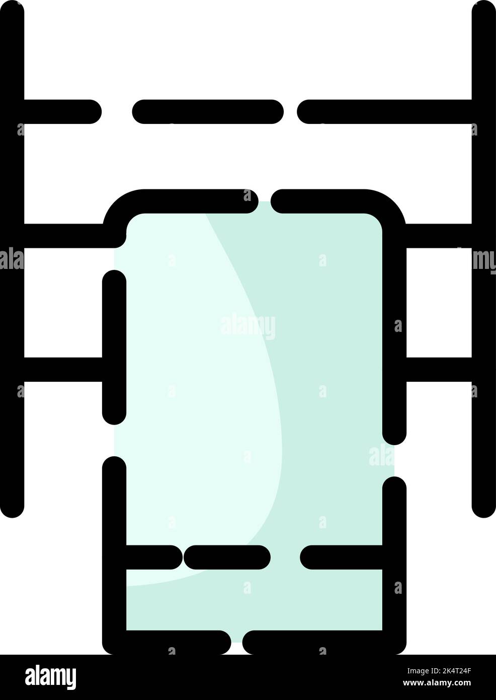 Bathroom towel dryer, illustration, vector on a white background. Stock Vector