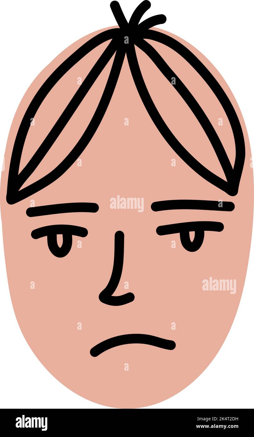 Angry girl, illustration, vector on a white background. Stock Vector