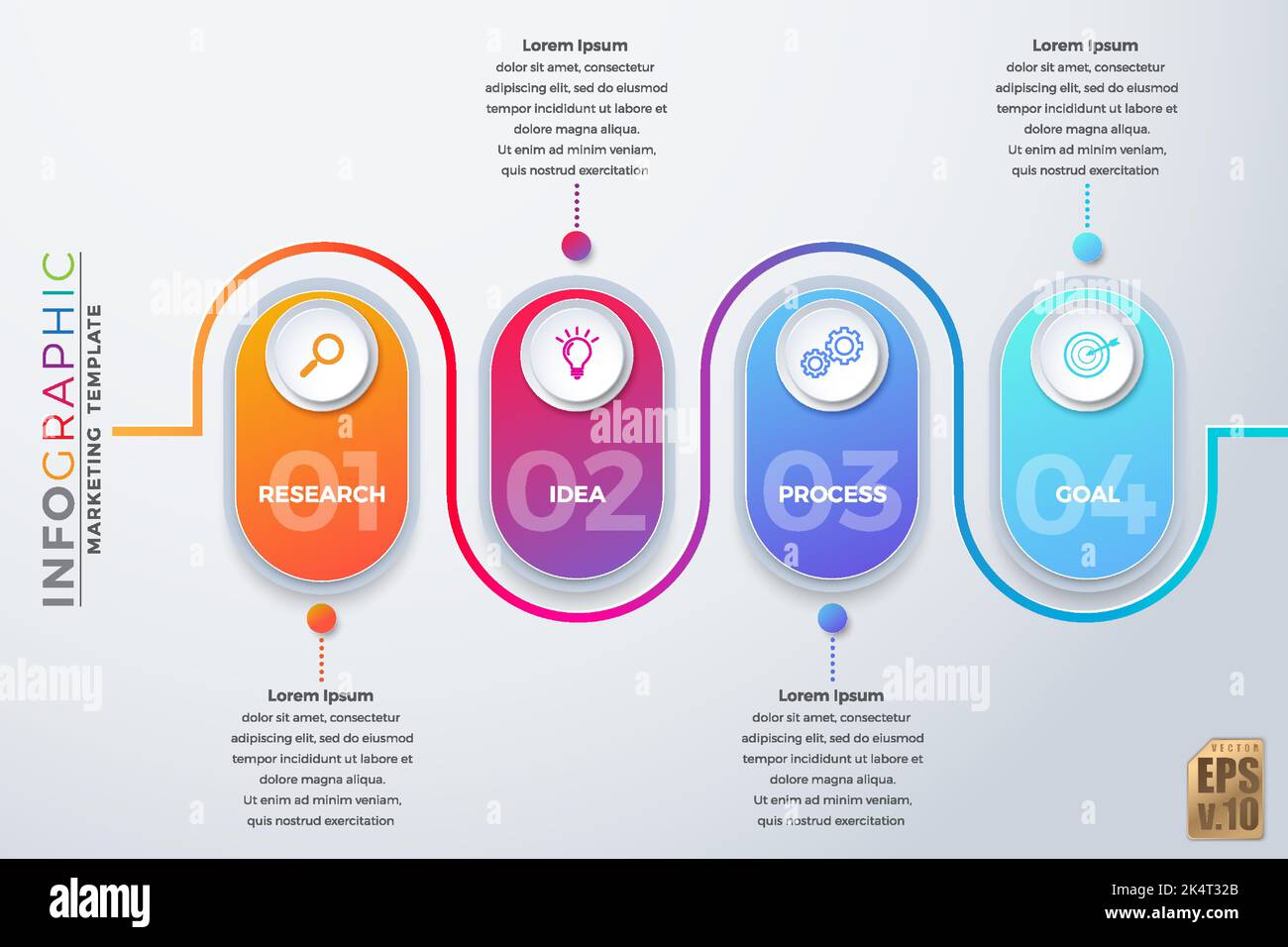 Infographic vector business marketing template colorful design circle ...