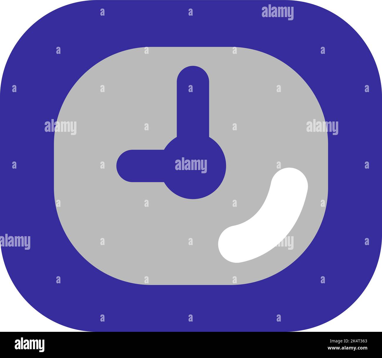 Square wall clock, illustration, vector on a white background. Stock Vector