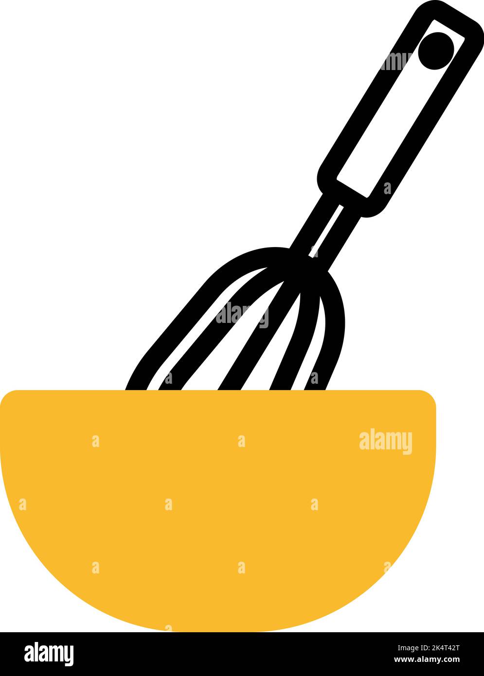 Bakery whisk, illustration, vector on a white background. Stock Vector