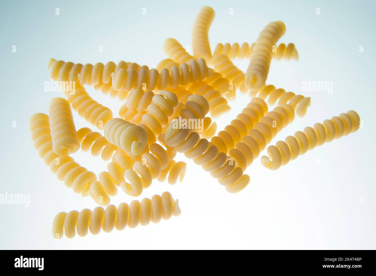 Uncooked Fusilli bucati corti, Pasta, Food, Italy, Europe Stock Photo