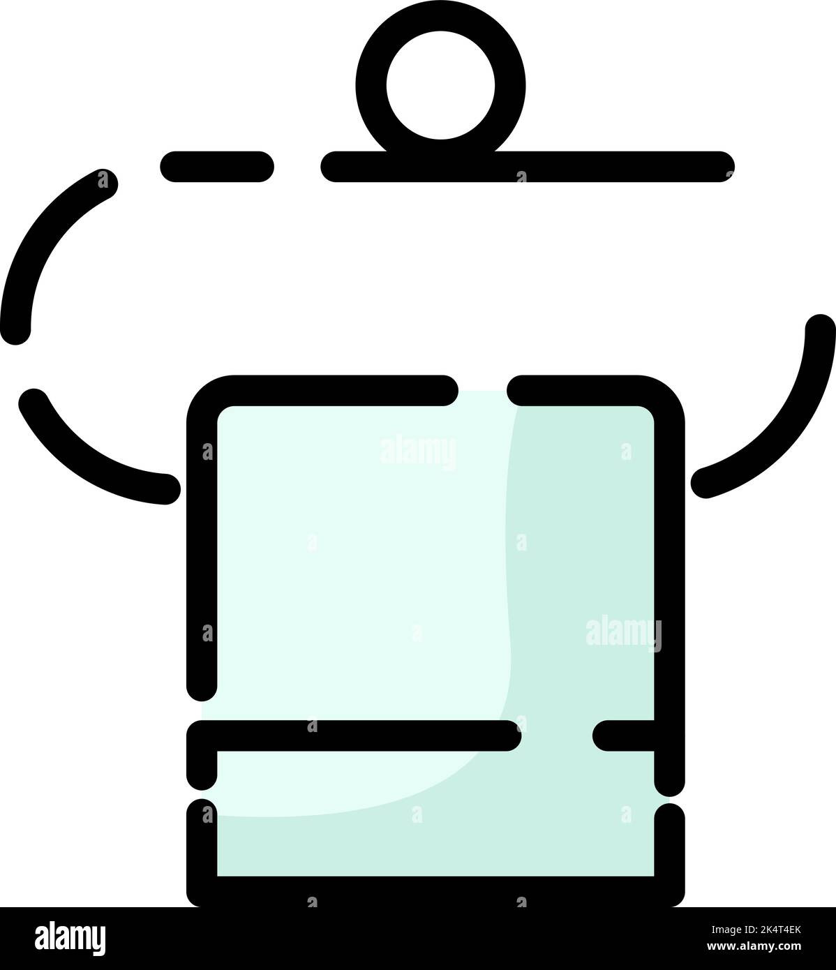 Bathroom towel hanger, illustration, vector on a white background. Stock Vector