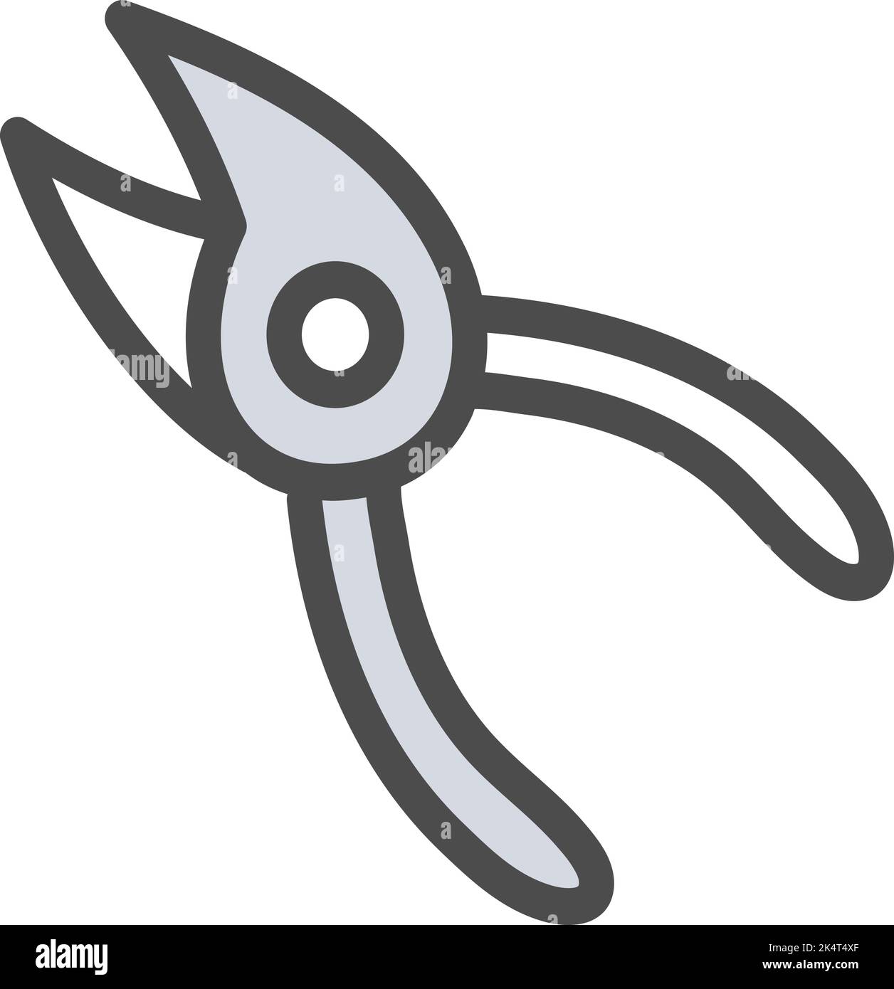 Construction pliers, illustration, vector on a white background. Stock Vector