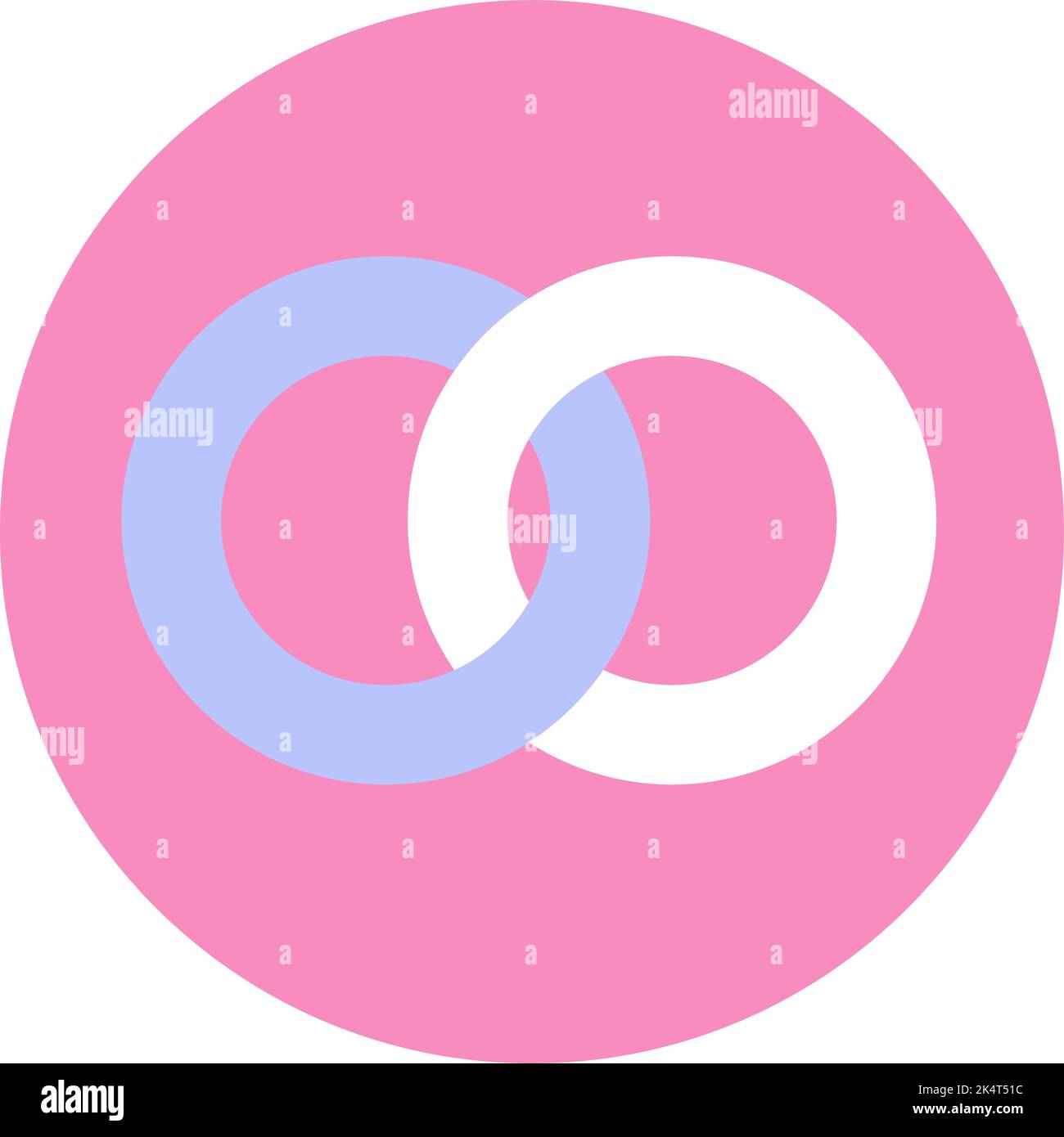 Wedding rings, illustration, vector on a white background. Stock Vector