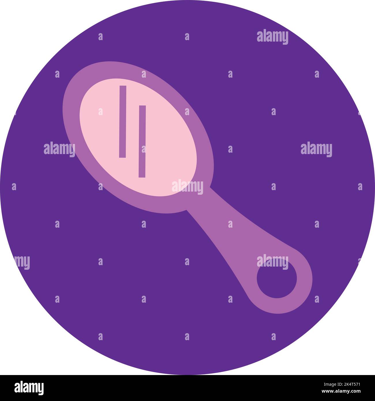 Hand mirror, illustration, vector on a white background. Stock Vector