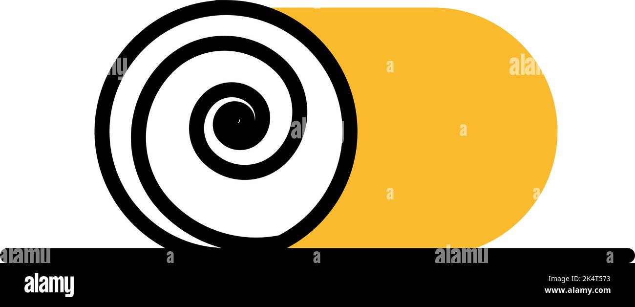 Cake roll, illustration, vector on a white background. Stock Vector