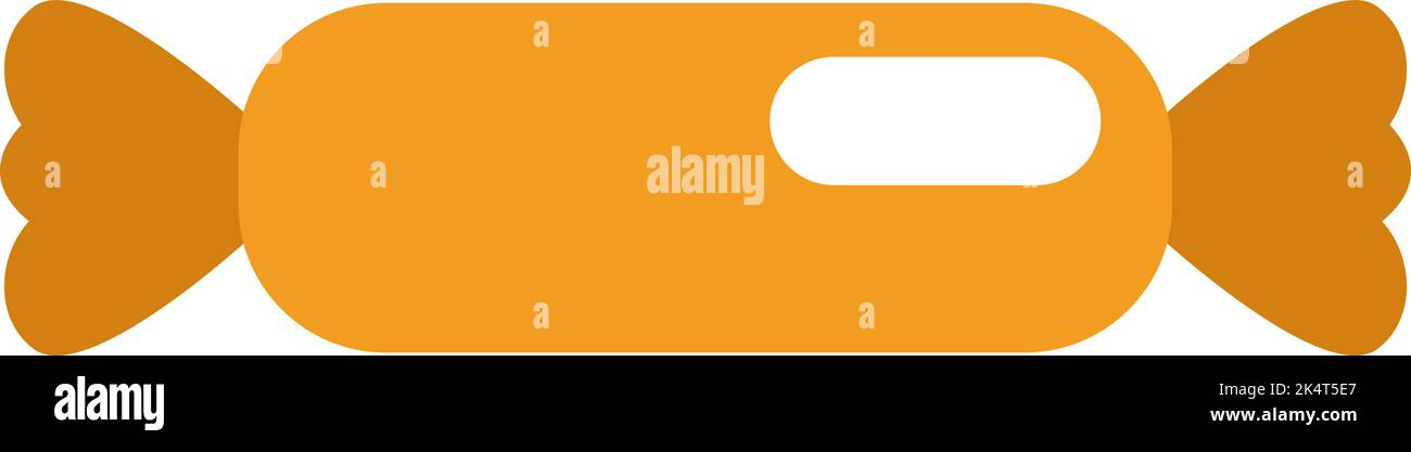 Orange candy, illustration, vector on a white background Stock Vector ...