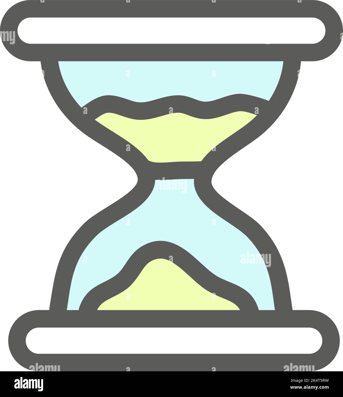 Chemistry sand clock, illustration, vector on a white background. Stock Vector