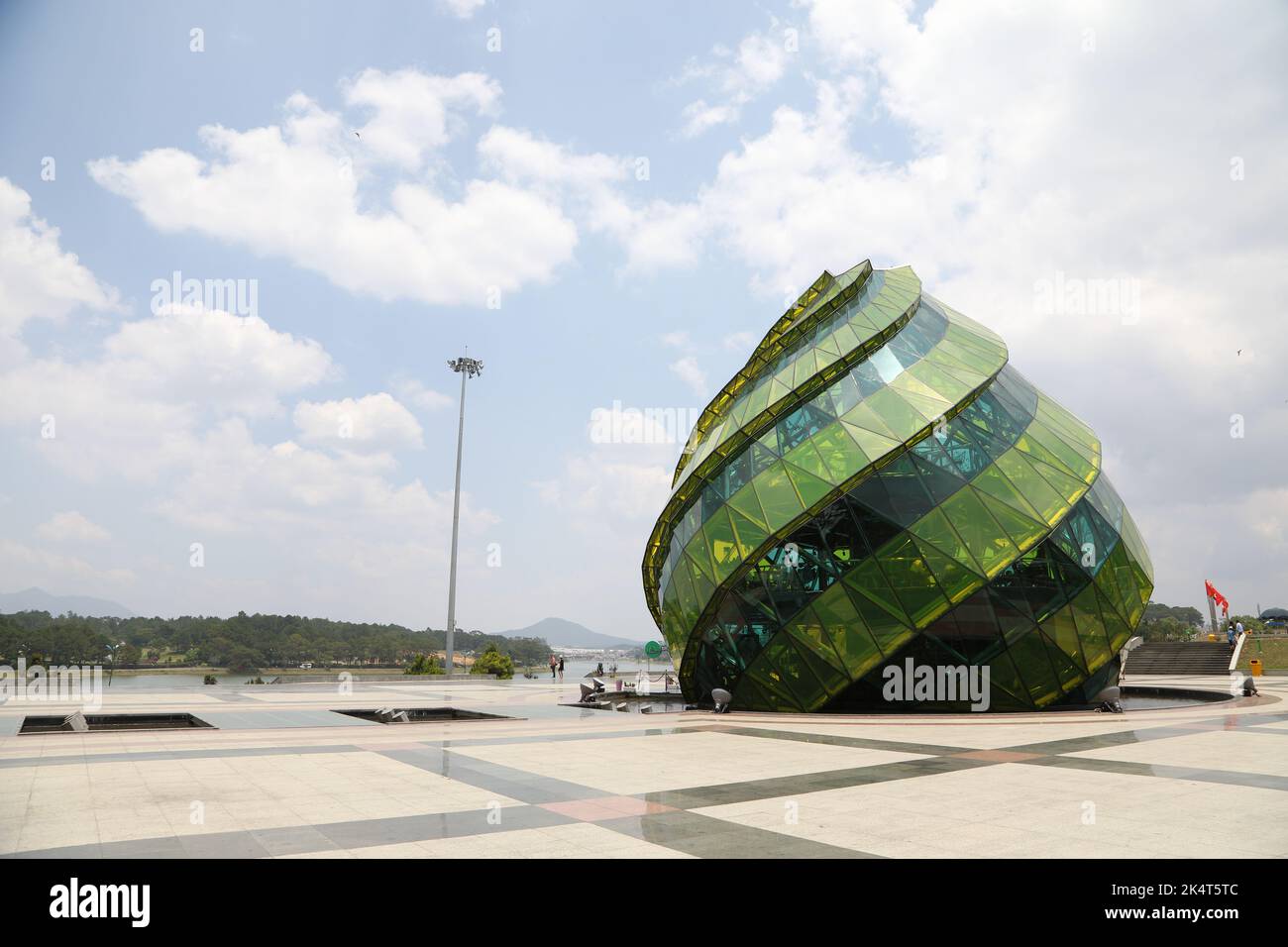 Artichoke Flower Bud architecture located in Lam Vien Square is one of the highlight in Dalat, frequently visited by holiday makers. Stock Photo