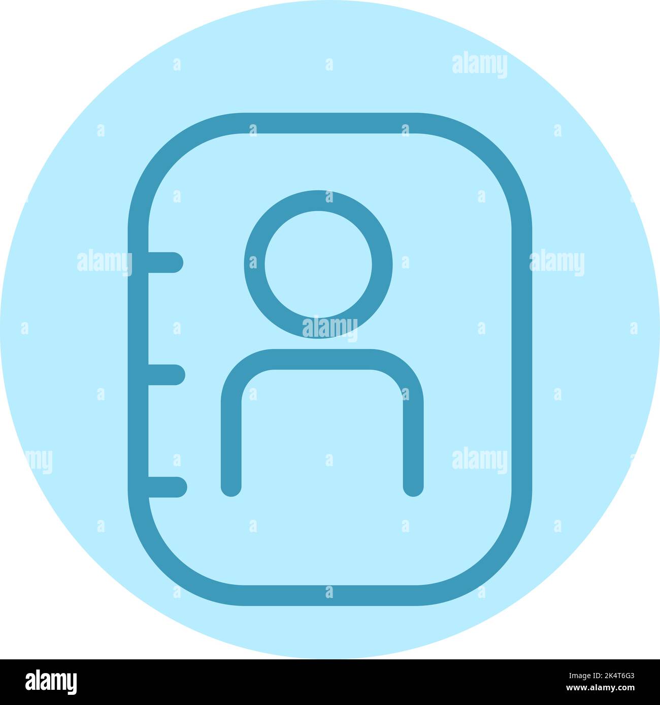 Contacts book, illustration, vector on a white background. Stock Vector