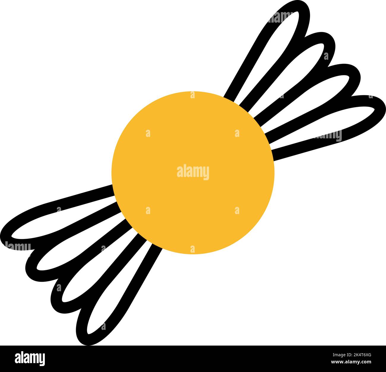 Yellow candy in a wrapper, illustration, vector on a white background