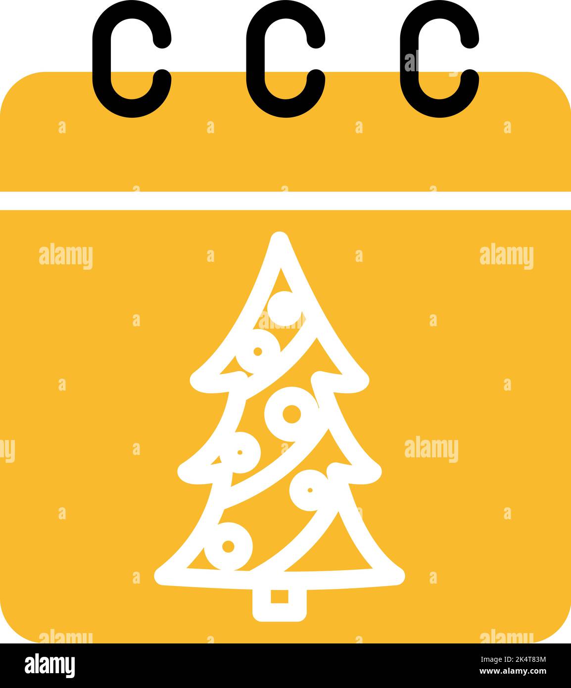 Christmas calender, illustration, vector on a white background. Stock Vector